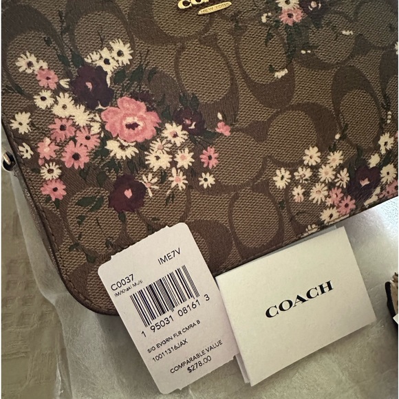 NWT Coach Evergreen Floral Mini Camera Bag w/skinny wallet - Picture 2 of 4